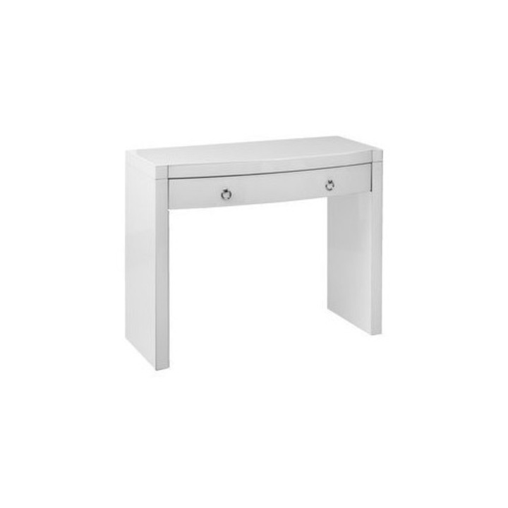 Masa de toaleta Euro-Home, alb, 100x44x80 cm, sticla