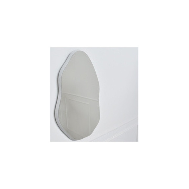 Oglinda asimetrica alba 60x90x3,5 cm, Euro-Home