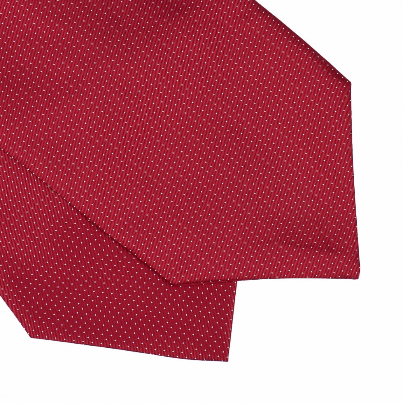 Cravata ascot rosie, Onore, imprimeu pepit gri