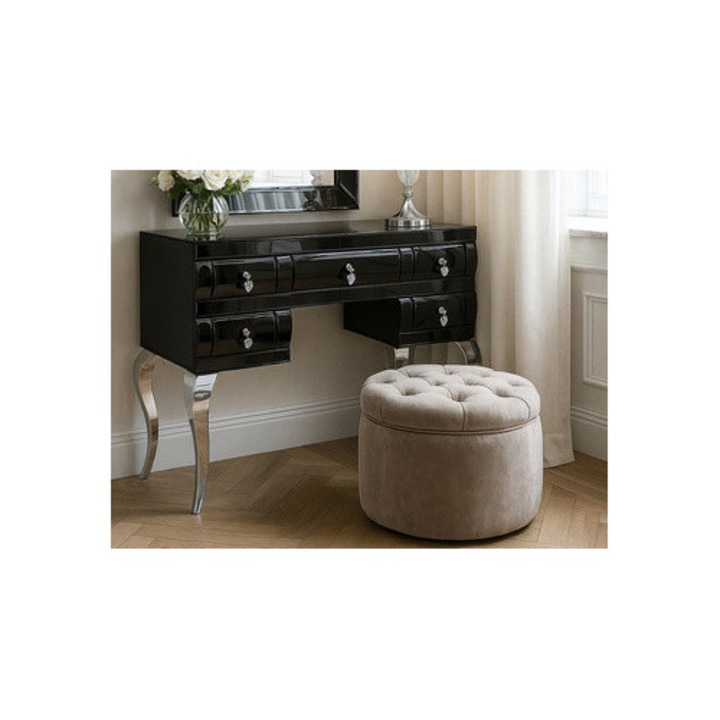 Masa de toaleta Euro-Home, neagra, 120x42x80 cm