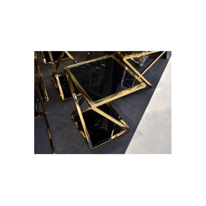 Ghiveci suport Euro-Home, Zloty, negru, 40x40x55 cm