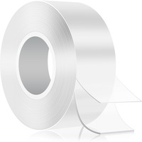 Banda dublu adeziva 5m x 2cm x 1mm, transparenta banda adeziva nano extra puternica, indepartabila fara reziduuri, spalabila si reutilizabila pentru uz casnic, birou, masina si montaj pe perete