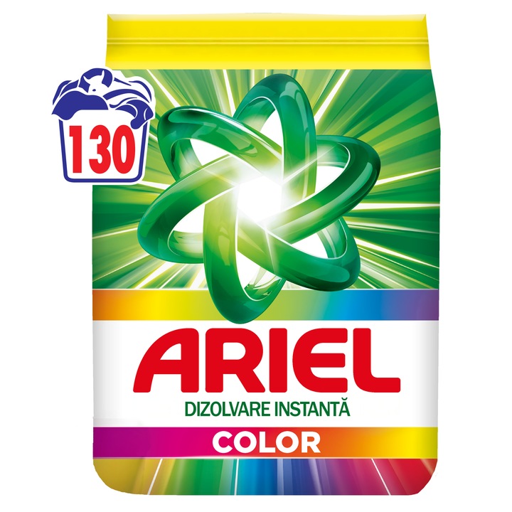 Detergent de rufe pudra Ariel Color 8,45 kg, 130 spalari