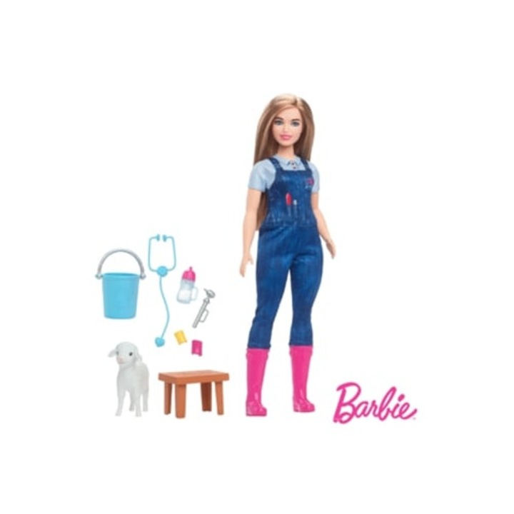 Barbie baba, állatorvos téma, vinil, 3 éves kortól