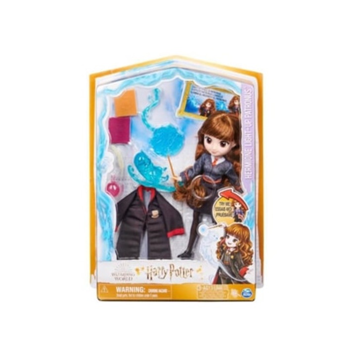 Harry Potter Hermione Granger világító baba, vinil, 20 cm