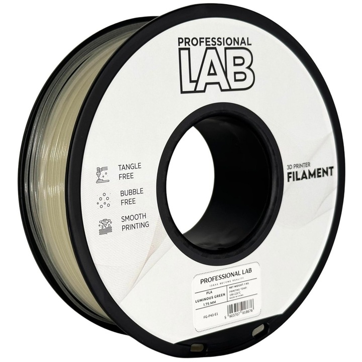 Filament Profesional LAB PLA Luminous Galben 1.75 mm 1 kg
