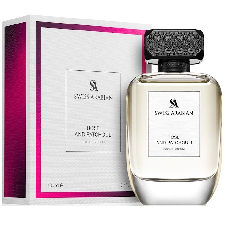 Apa de Parfum Swiss Arabian Rose and Patchouli, Femei, 100 ml