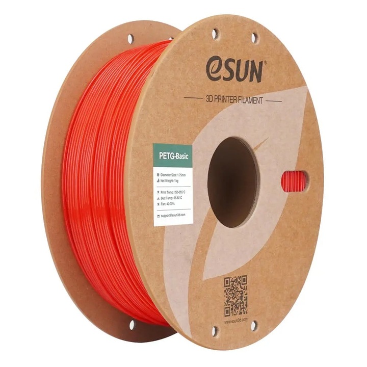 Filament eSUN e PETG-Basic Rosu 1,75 mm 1 KG