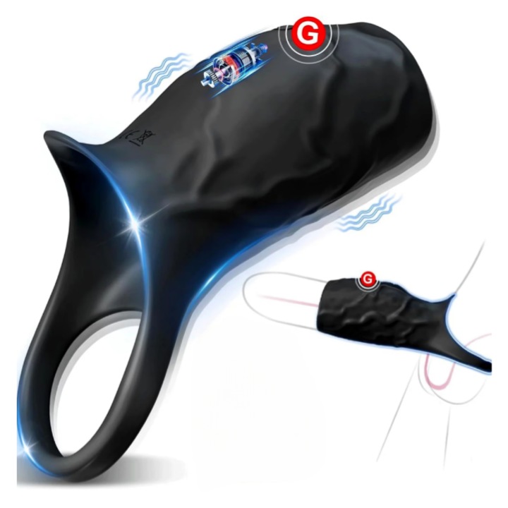 Manson vibratie EnduroX, 10 moduri, silicon premium, impermeabil, negru