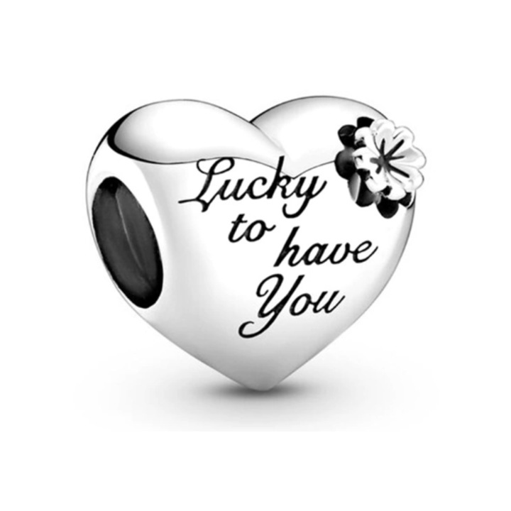 Pandantiv argint 925, inimă, pentru brățări și coliere, cadou ziua de naștere