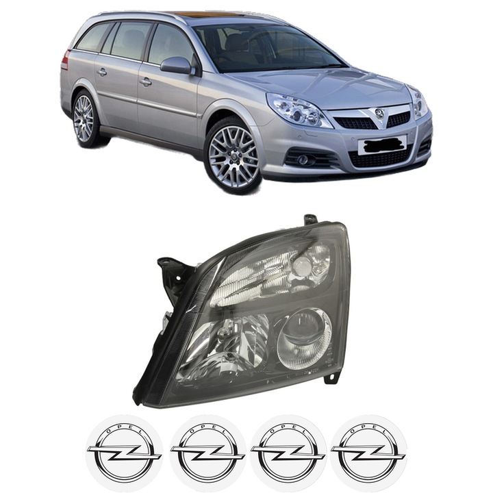 Far Stanga Fata OPEL VECTRA C Estate (Z02) din 2003-2009, Auto, TYC, 4x Stickere auto cu OPEL