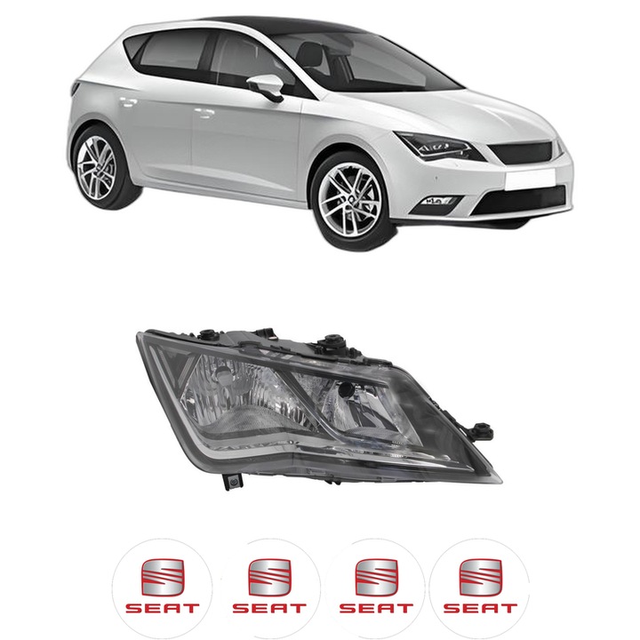 Far Dreapta Fata SEAT LEON (5F1) din 2012-2020, Auto, DEPO, 4x Stickere auto cu SEAT