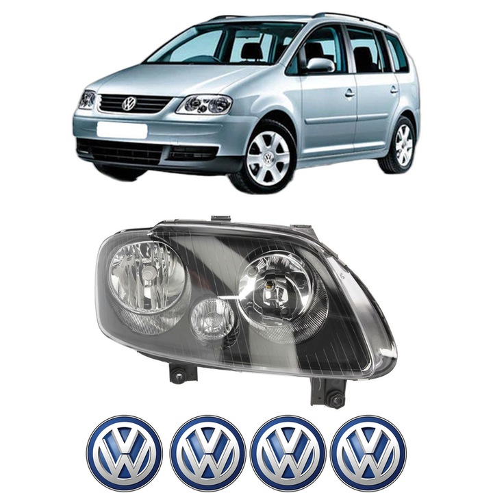 Far Dreapta Fata Volkswagen TOURAN (1T1, 1T2) din 2003-2010, Auto, TYC, 4x Stickere auto cu Volkswagen
