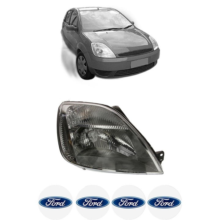 Far Dreapta Fata FORD FIESTA V (JH_, JD_) din 2001-2008, Auto, DEPO, 4x Stickere auto cu FORD