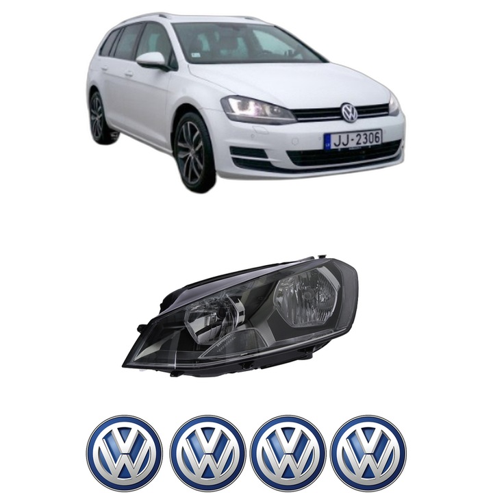 Far Stanga Fata Volkswagen GOLF VII Variant (BA5, BV5) din 2013-2021, Auto, TYC, 4x Stickere auto cu Volkswagen