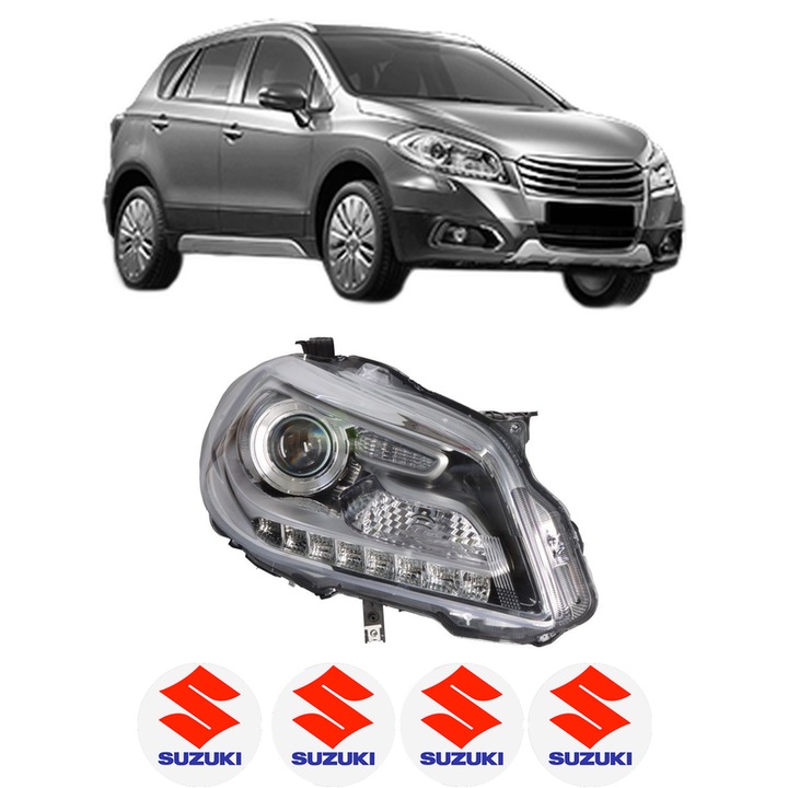 Far Dreapta Fata SUZUKI SX4 S-CROSS (JY) din 2013-2022, Auto, DEPO, 4x Stickere auto cu SUZUKI
