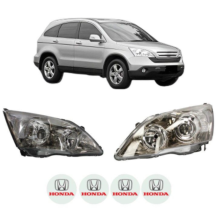 Set Faruri Stanga Dreapta Fata HONDA CR-V III (RE_) din 2006-2012, Auto, TYC, 4x Stickere auto cu HONDA