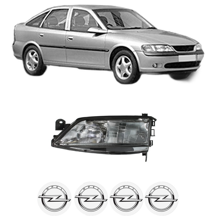 Far Stanga Fata OPEL VECTRA B Hatchback (J96) din 1995-2003, Auto, DEPO, 4x Stickere auto cu OPEL