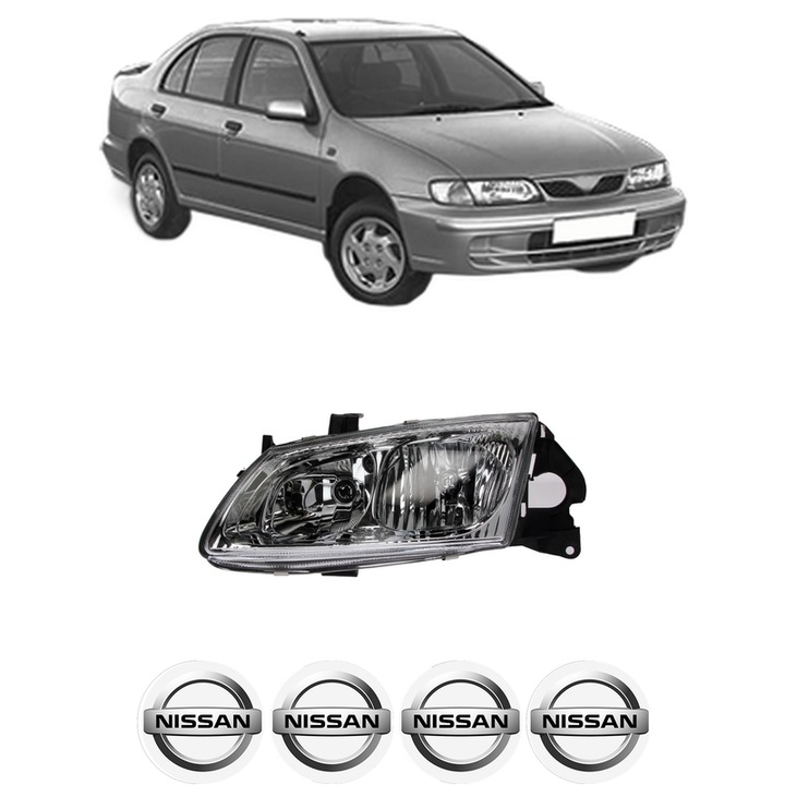 Far Stanga Fata NISSAN ALMERA I (N15) din 1995-2000, Auto, TYC, 4x Stickere auto cu NISSAN