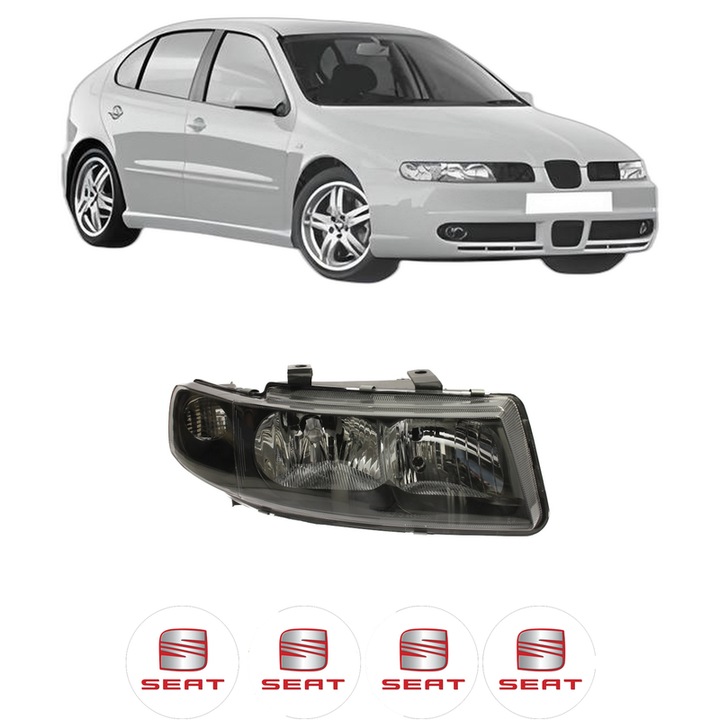 Far Dreapta Fata SEAT LEON (1M1) din 1999-2006, Auto, DEPO, 4x Stickere auto cu SEAT