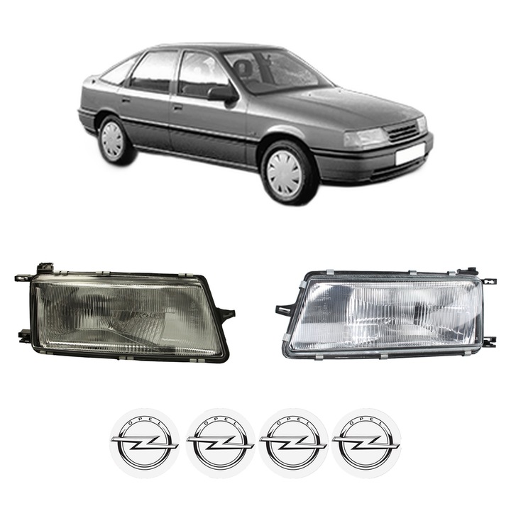 Set Faruri Stanga Dreapta Fata OPEL VECTRA A Hatchback (J89) din 1988-1995, Auto, DEPO, 4x Stickere auto cu OPEL