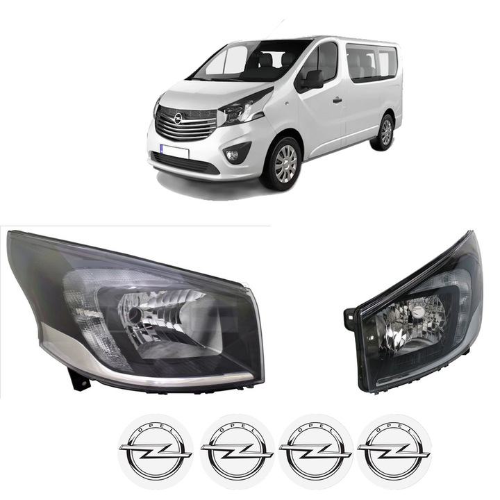 Set Faruri Stanga Dreapta Fata OPEL VIVARO B Van (X82) din 2014-2019, Auto, TYC, 4x Stickere auto cu OPEL
