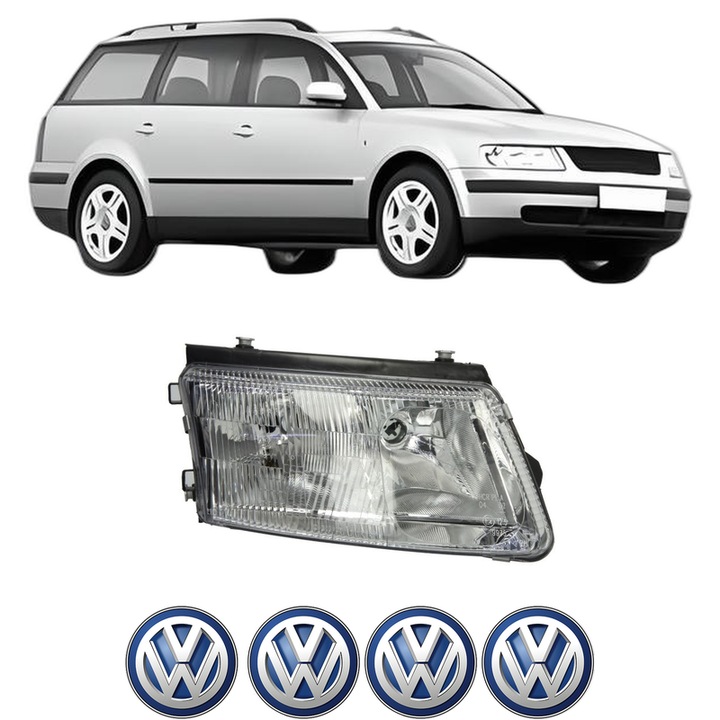 Far Dreapta Fata Volkswagen PASSAT B5 Variant (3B5) din 1997-2000, Auto, DEPO, 4x Stickere auto cu Volkswagen