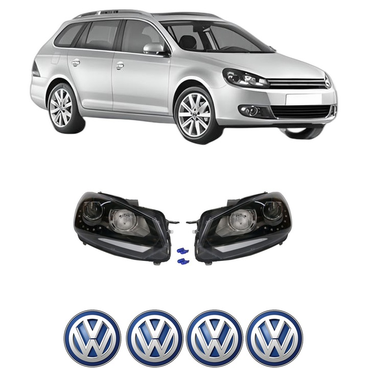 Far Dreapta / Stanga Fata Volkswagen GOLF VI Variant (AJ5) din 2009-2013, Auto, DEPO, 4x Stickere auto cu Volkswagen