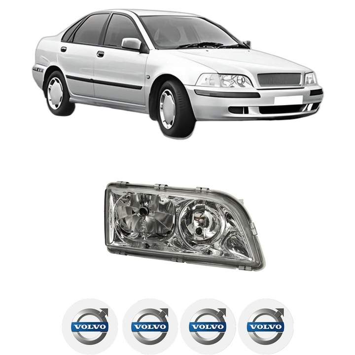 Far Dreapta Fata VOLVO S40 I (644) din 1995-2004, Auto, DEPO, 4x Stickere auto cu VOLVO