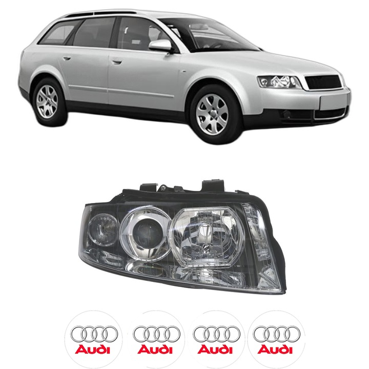 Far Dreapta Fata AUDI A4 B6 Avant (8E5) din 2001-2004, Auto, TYC, 4x Stickere auto cu AUDI