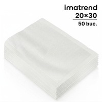 Set 50 Pungi De Vidat Gofrate IMA Trend®, 20 x 30 cm, Folie Profesionala, Compatibile Aparate De Vidat Alimente, Reutilizabile, Rezistente, Universal, Transparent