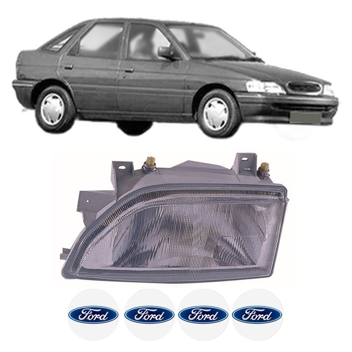 Far Stanga Fata FORD ESCORT V (AAL, ABL) din 1990-1995, Auto, DEPO, 4x Stickere auto cu FORD