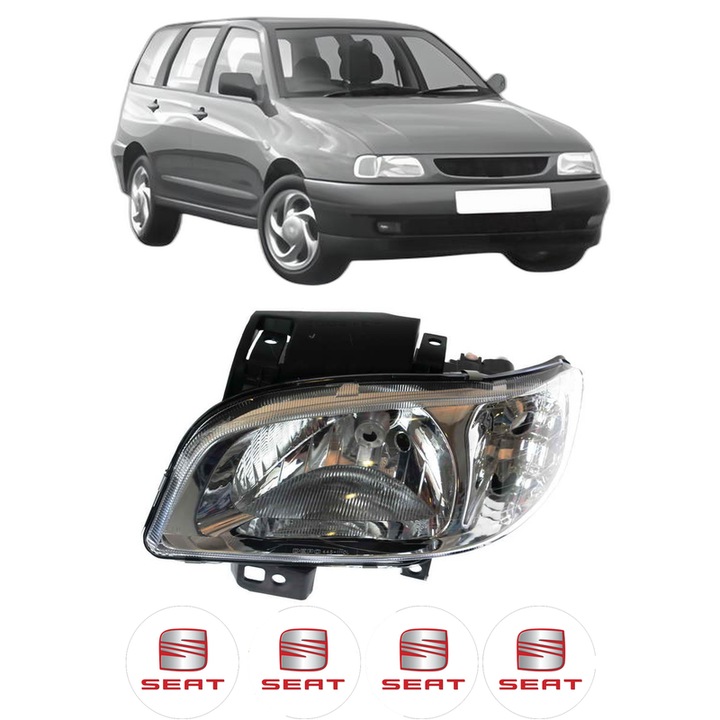 Far Stanga Fata SEAT CORDOBA Vario (6K5) din 1996-2002, Auto, DEPO, 4x Stickere auto cu SEAT