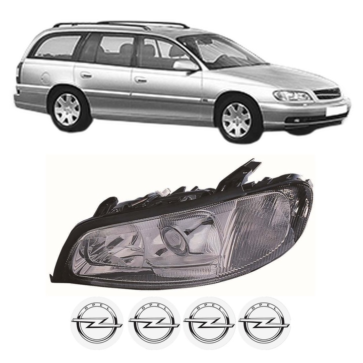 Far Stanga Fata OPEL OMEGA B Estate (V94) din 1994-2003, Auto, DEPO, 4x Stickere auto cu OPEL