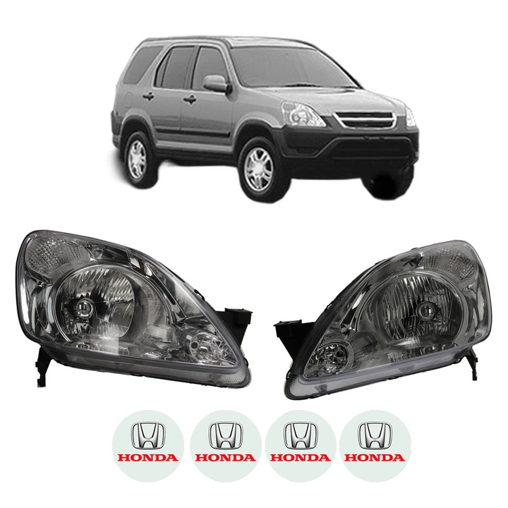 Set Faruri Stanga Dreapta Fata HONDA CR-V II (RD_) din 2001-2007, Auto, DEPO, 4x Stickere auto cu HONDA