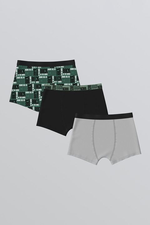LC WAIKIKI, Set de boxeri - 3 perechi, Verde/Negru/Gri, 122-128 CM