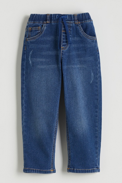 LC WAIKIKI, Blugi cu croiala dreapta si banda elastica in talie, Albastru, 80-92 CM