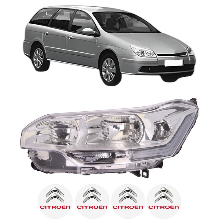 Far Stanga Fata CITROEN C5 II Break (RE_) din 2004-2008, Auto, DEPO, 4x Stickere auto cu CITROEN