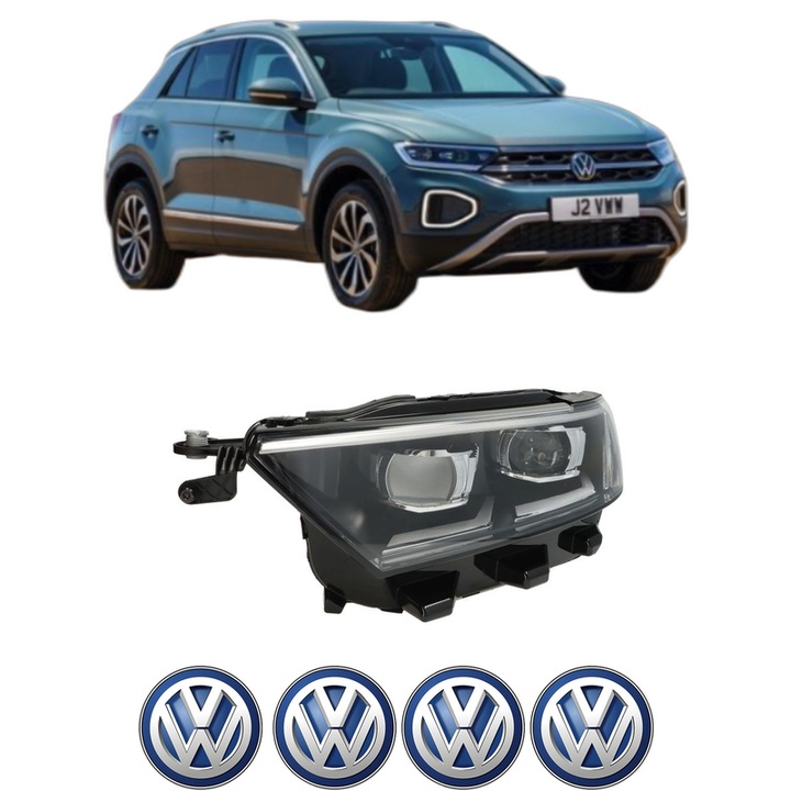 Far Stanga Fata Volkswagen T-ROC (A11, D11) din 2017-2021, Auto, TYC, 4x Stickere auto cu Volkswagen