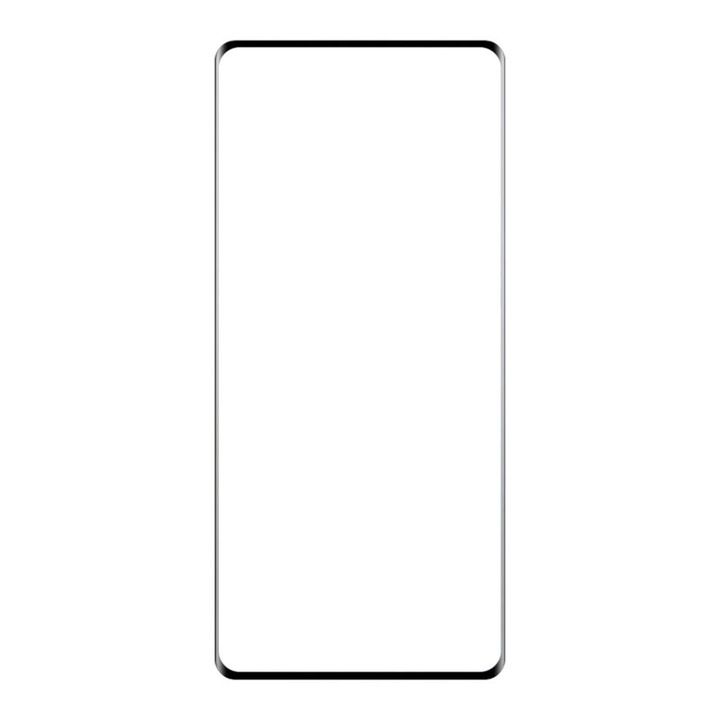 Протектор за екран Maxcell Folie Mx Clear за Samsung S10, прозрачен, 2.5D извит, черна рамка