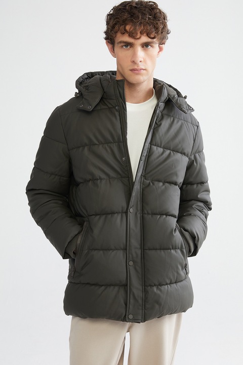 LC WAIKIKI, Geaca cu vatelina si gluga, Verde inchis