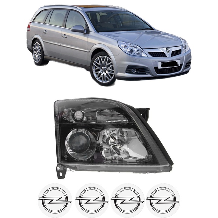 Far Dreapta Fata OPEL VECTRA C Estate (Z02) din 2003-2009, Auto, TYC, 4x Stickere auto cu OPEL