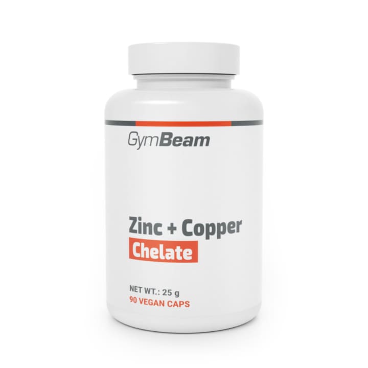 Zinc + cupru chelat, GymBeam, 90 caps