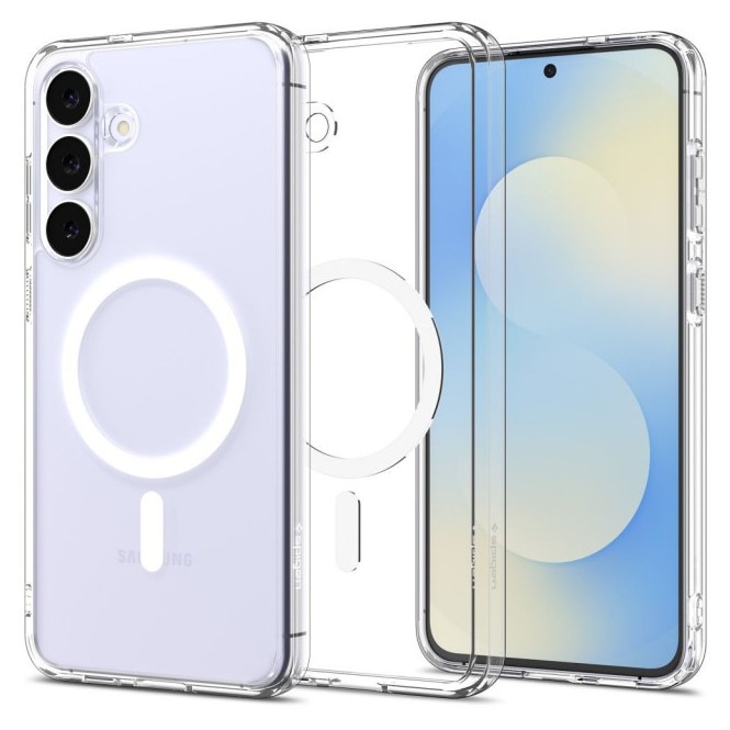 Husa Spigen Pentru Samsung Galaxy S25 FE, Ultra Hybrid MagSafe, Protectie La Camere si Colturi, Functie MagSafe, Clear/White