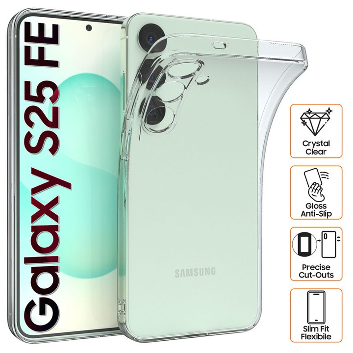 Husa pentru Samsung Galaxy S25 FE (S731), Ultra Subtire, din Silicon Gel, decupaje dedicate, Clear View, Clear