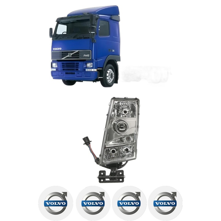 Far Stanga Fata VOLVO FH12 din 2001-2005, Auto, DEPO, 4x Stickere auto cu VOLVO
