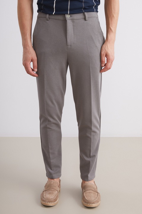 LC WAIKIKI, Pantaloni slim-fit cu pliuri, Maro taupe, 28