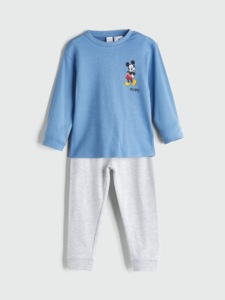LC WAIKIKI, Set de tricou si salopeta cu imprimeu cu Mickey Mouse