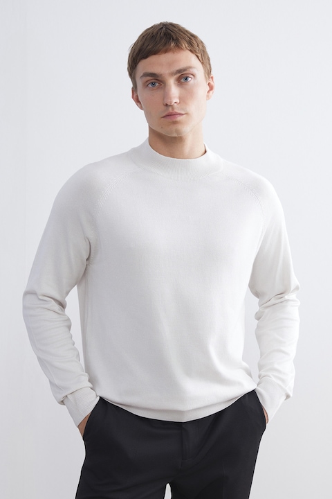 LC WAIKIKI, Pulover cu maneci raglan, Alb optic, XL