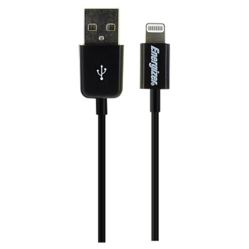 Cablu de date Energizer lightning-USB, MFI, Negru